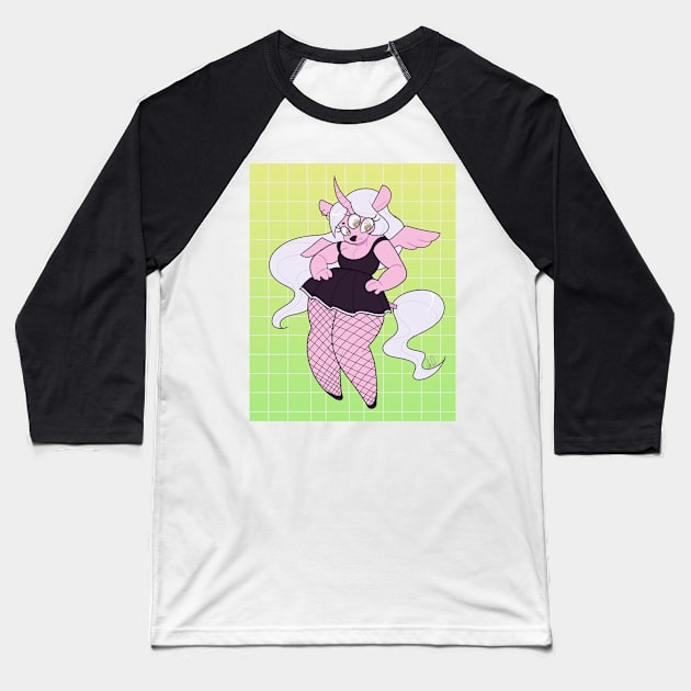 Alicorn Monster Girl Baseball T-Shirt by Indy-Site